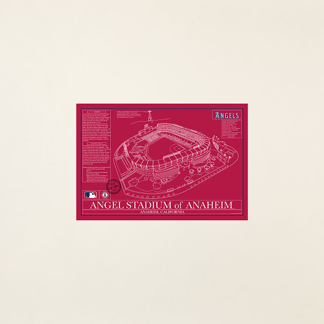 MLB Stadium Blueprints Team Colors Sport Lover Gifts; Sports Art