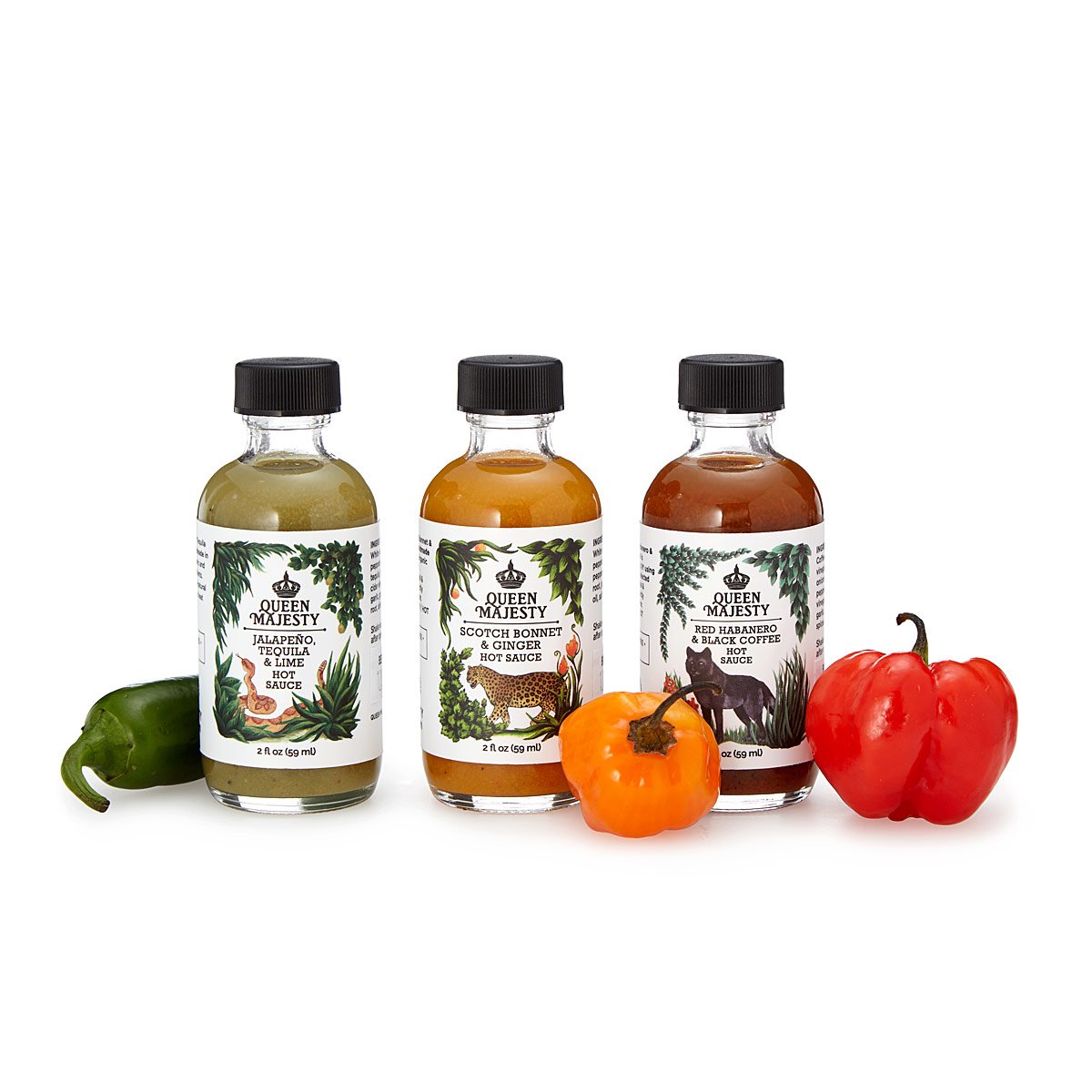 Trio of TravelSized Hot Sauces Chili Sauce, Travel Size Goods