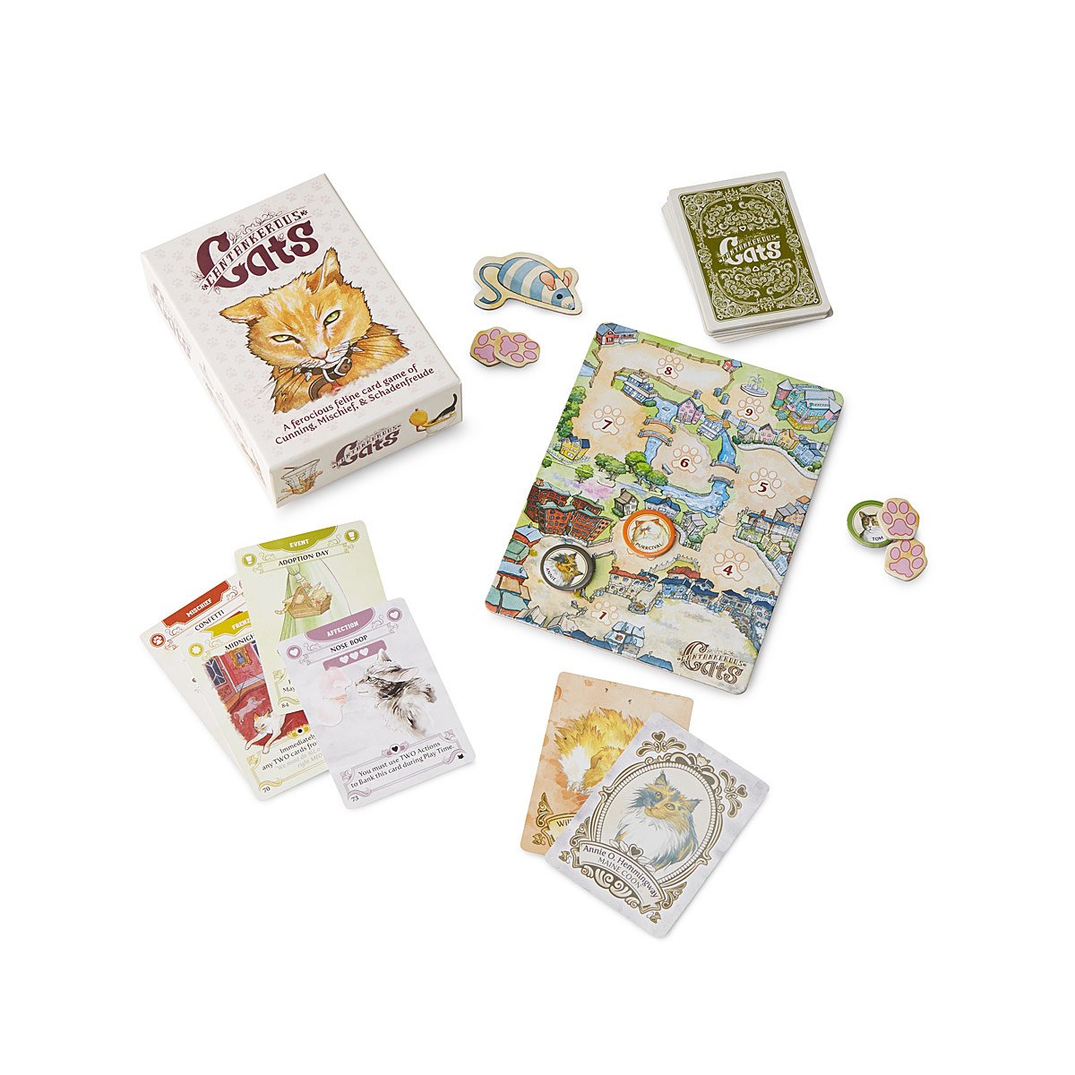 Cantankerous Cats Card Game Cat Lover Gifts; Unique Card Games