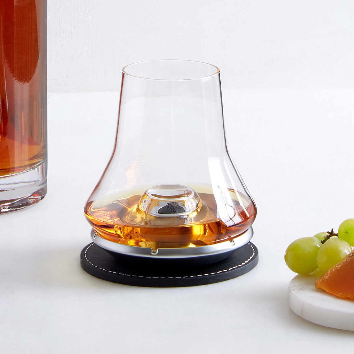 Whiskey Tasting Glass & Chilling Coaster Glencairn, Bourbon Glasses