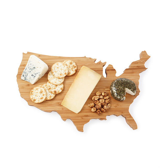 State Cheese Boards Bamboo Cutting Board, 50 States Goods