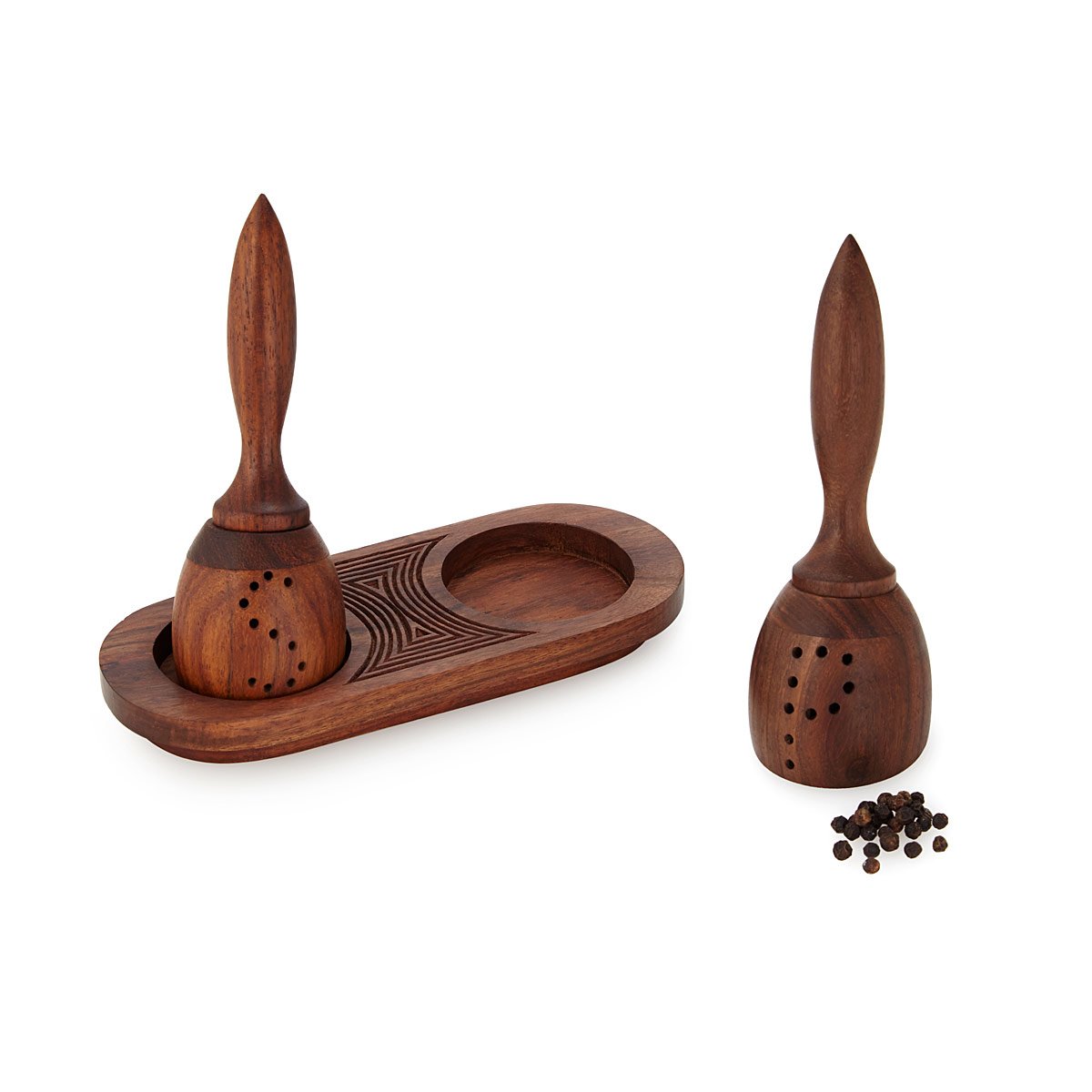 Maraca Salt and Pepper Shaker Set salt and pepper shakers, wooden