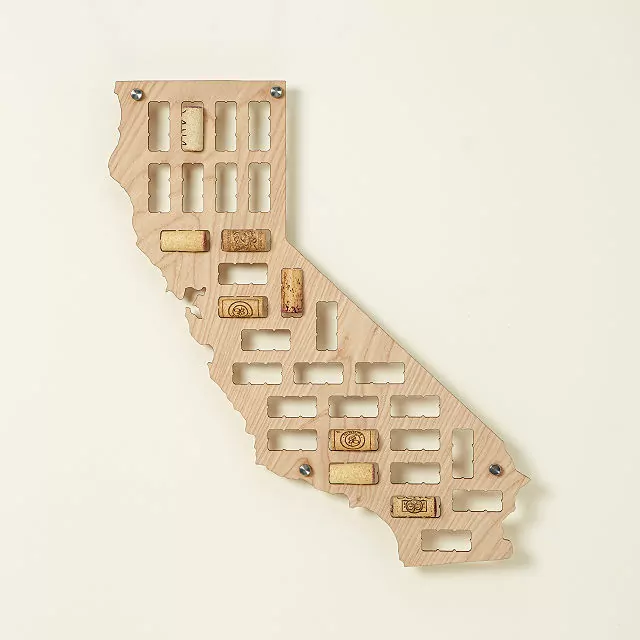 State-Shaped Wine Cork Holder