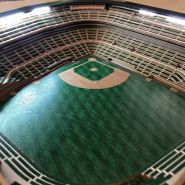 Baseball Stadium Lights End Table