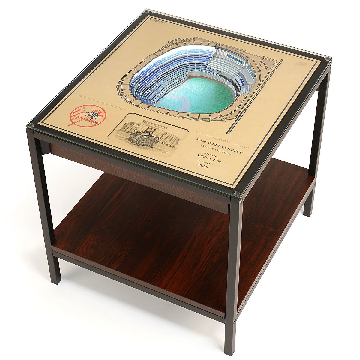 MLB Stadium Lights End Table - New York Yankees