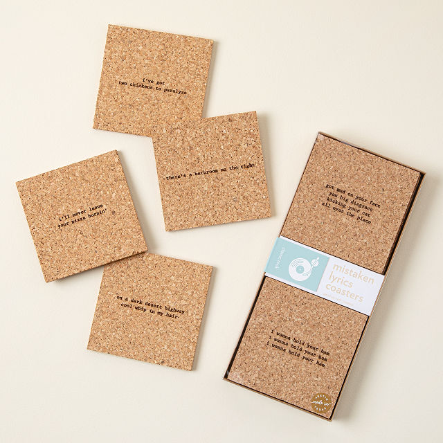 Mistaken Lyrics Coasters