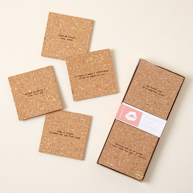 Mistaken Lyrics Coasters