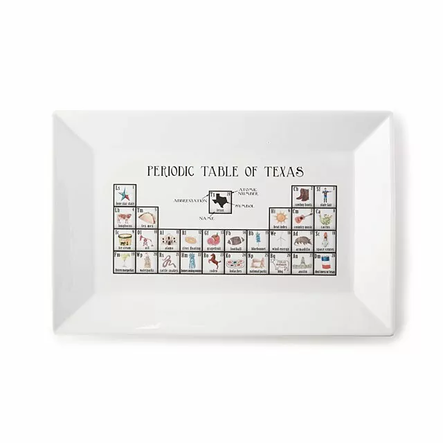 Periodic Table of States Platter - Foodie Gift, Texas