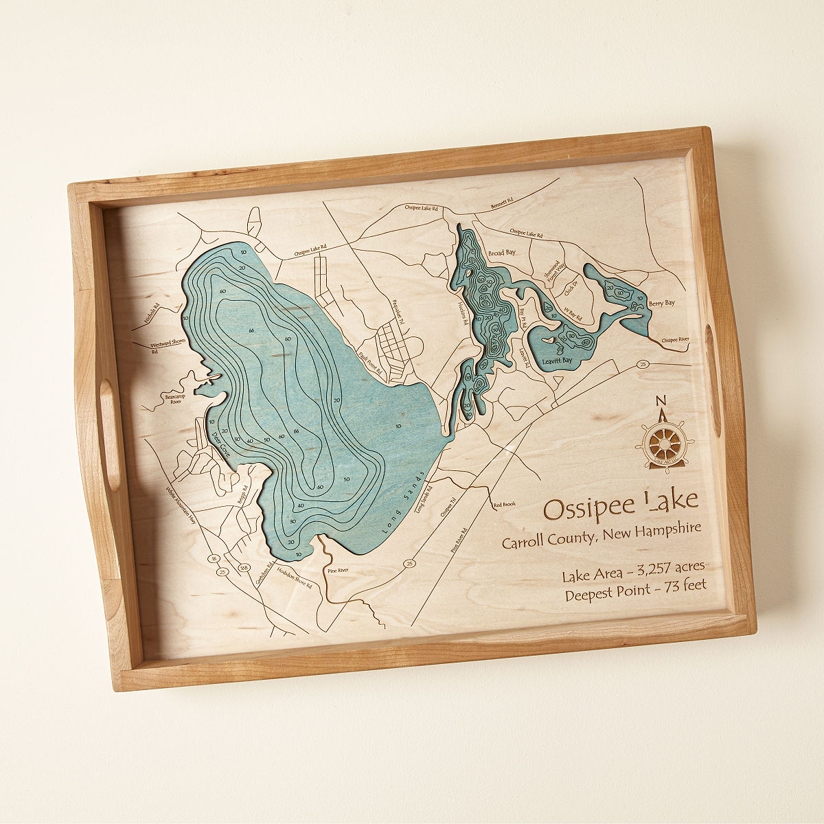 Coastal and Lake Art Serving Trays