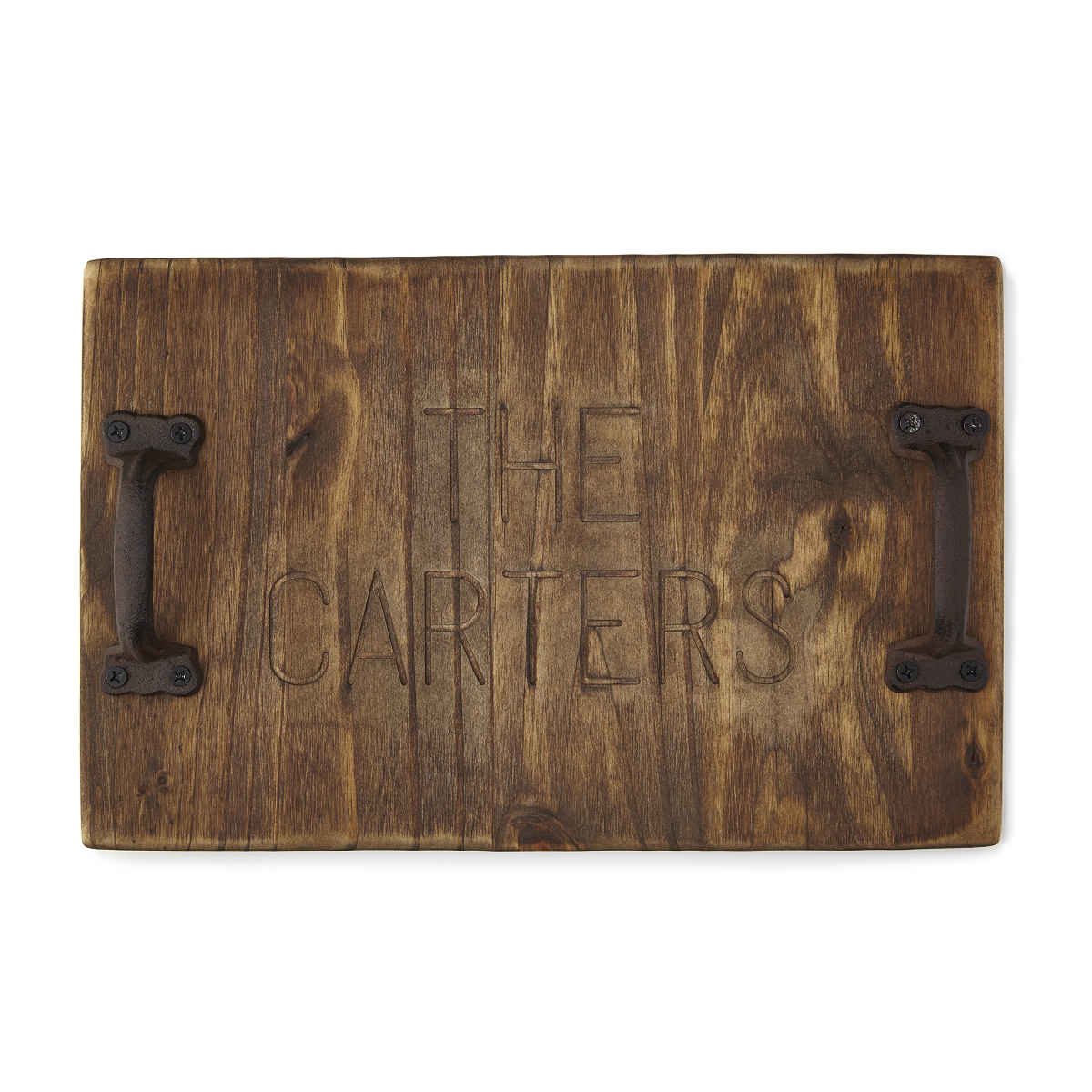 Personalized Rustic Serving Tray - Family Name