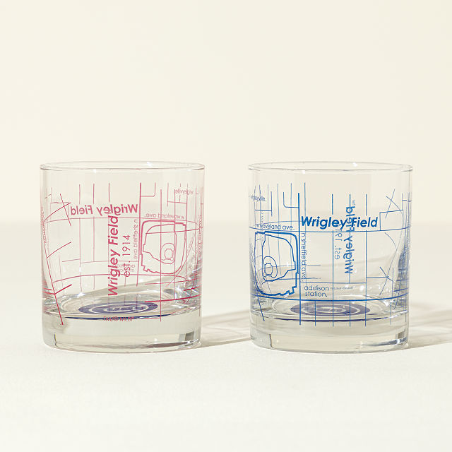MLB Ballpark Map Glasses - Set of 2