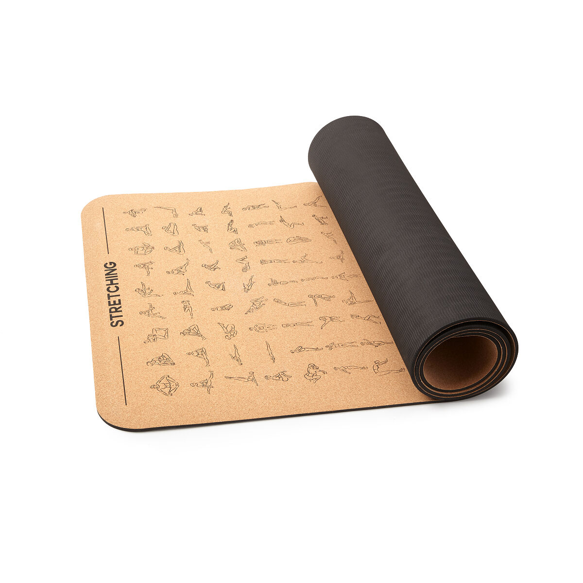 Instructional Cork Yoga Mat NonSlip Goods