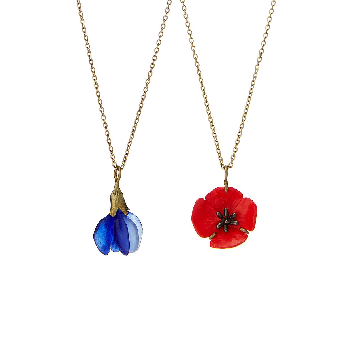 Glass Flower Necklaces Floral Jewelry, Glass Jewelry Goods