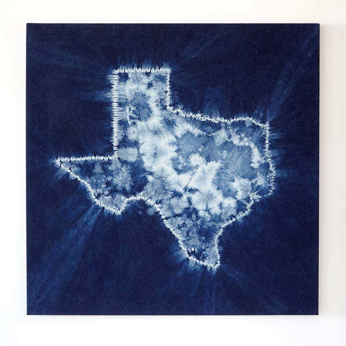 Custom Shibori State Art - Texas