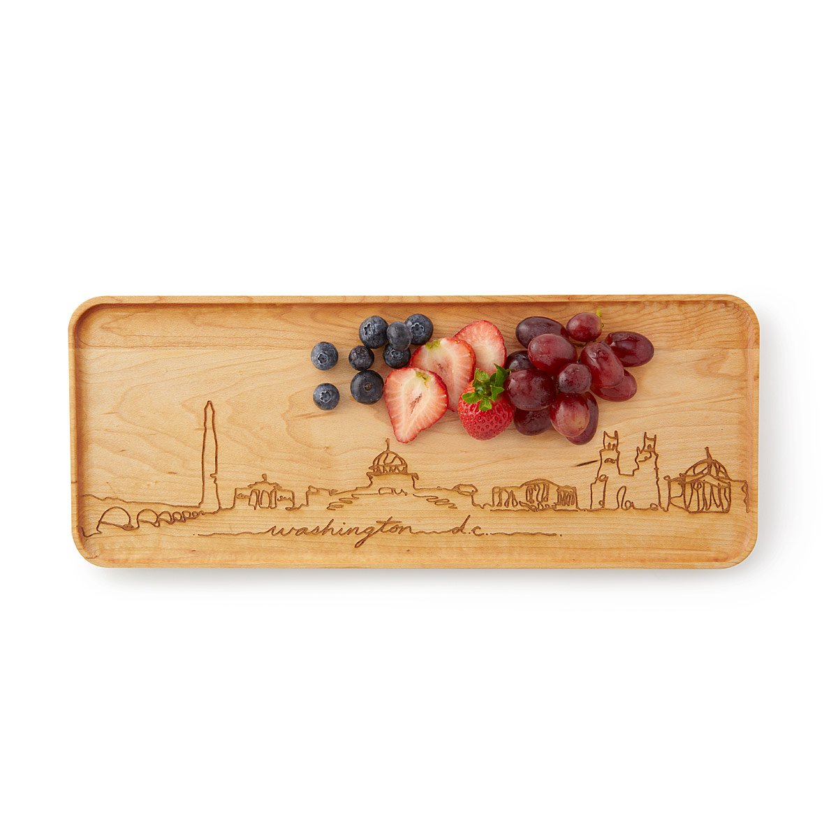 City Skyline Appetizer Tray Wood serving tray, Wooden serving board