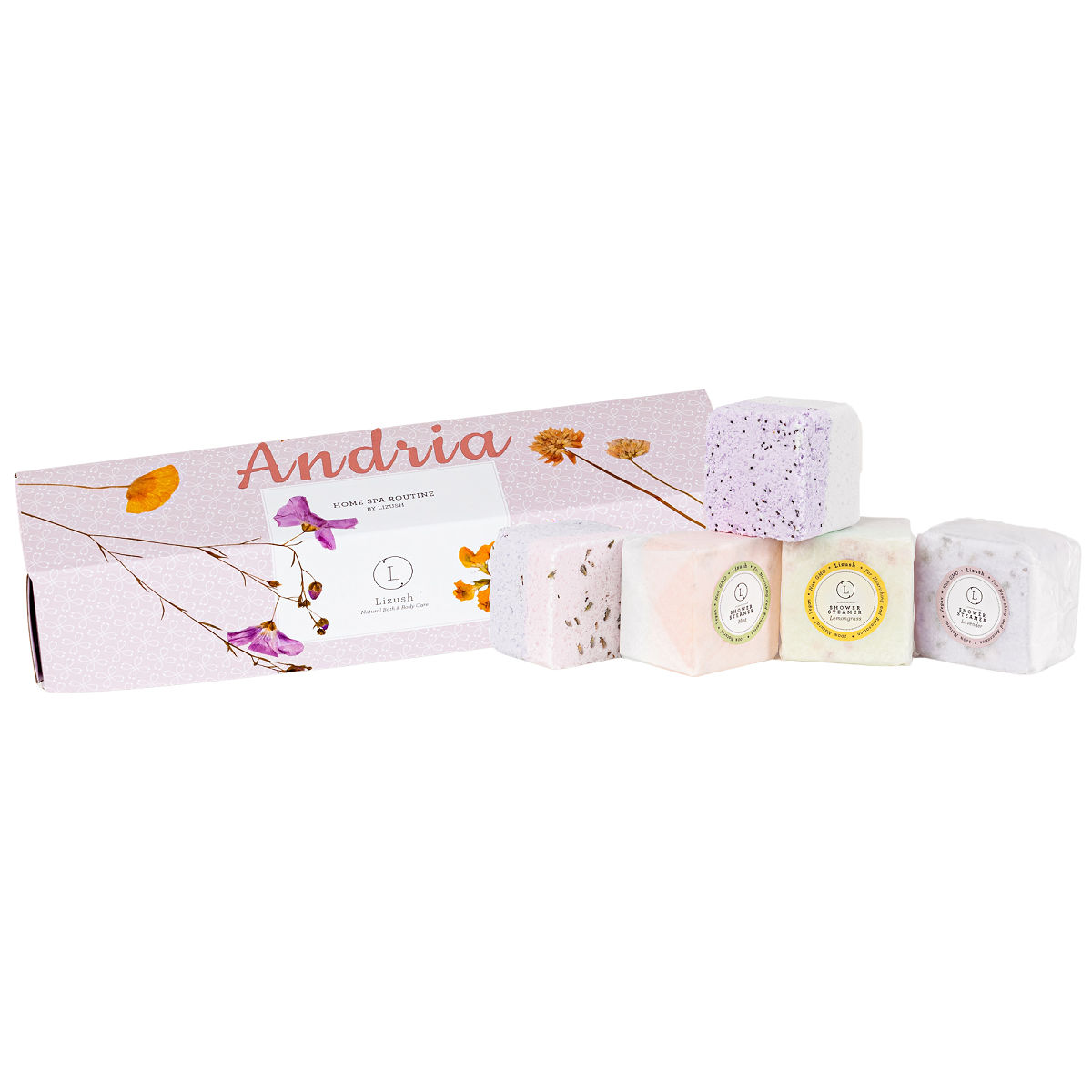 Calming Shower Steamers Gift Set - Personalized Set of 5