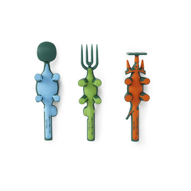 Dinosaur Plate and Utensils Kids Meal Set Goods