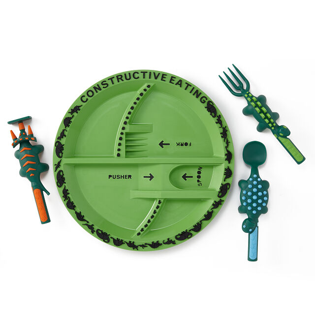 Goods Dinosaur Plate and Utensils Kids Meal Set