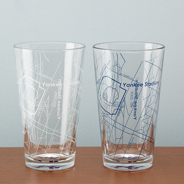 MLB Ballpark Pint Glasses - Set of 2
