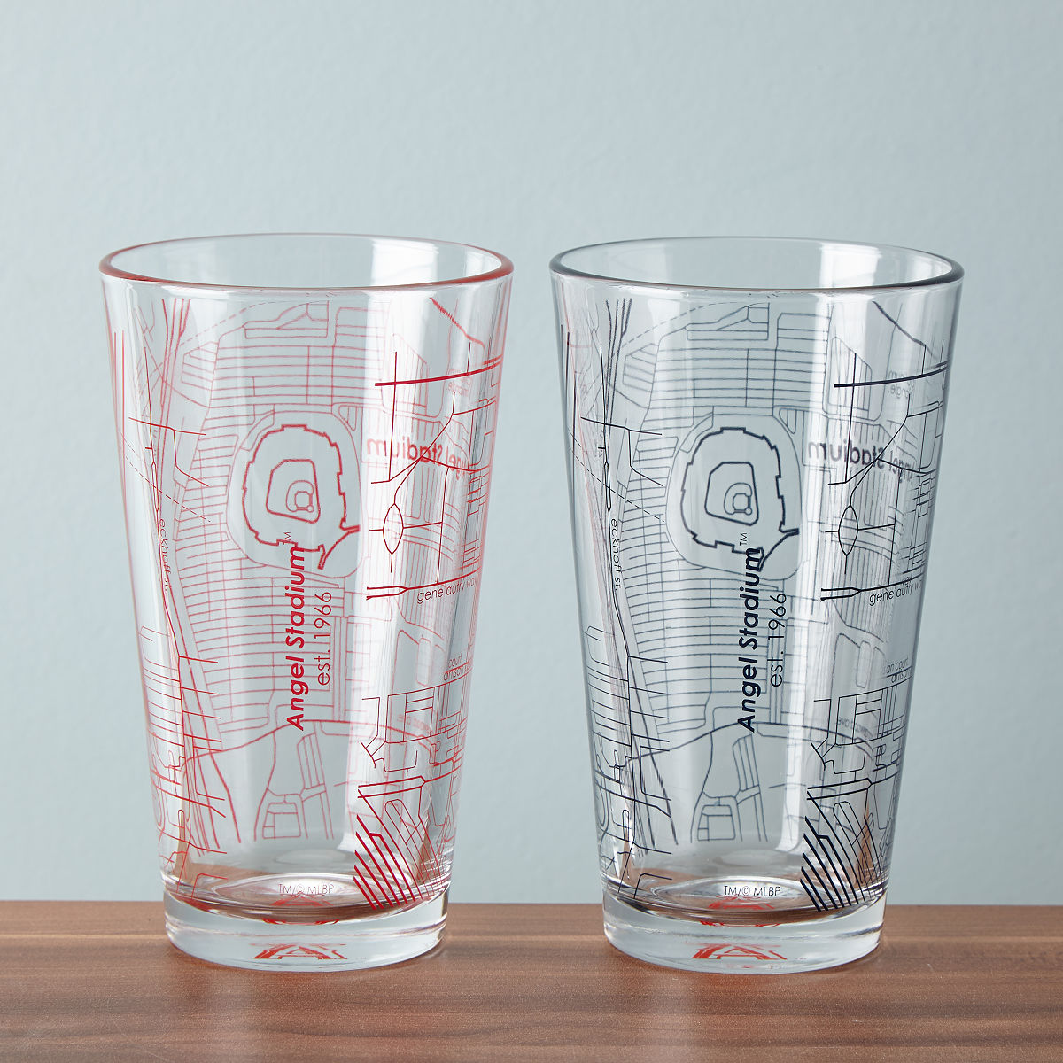 MLB Ballpark Pint Glasses - Set of 2 - Los Angeles Angels