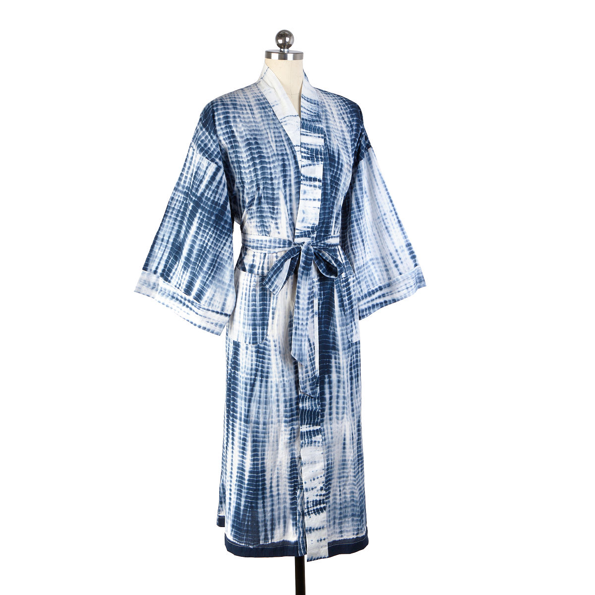 Goods HandDyed Shibori Robe Handmade Robe, Dyed Cotton Robe