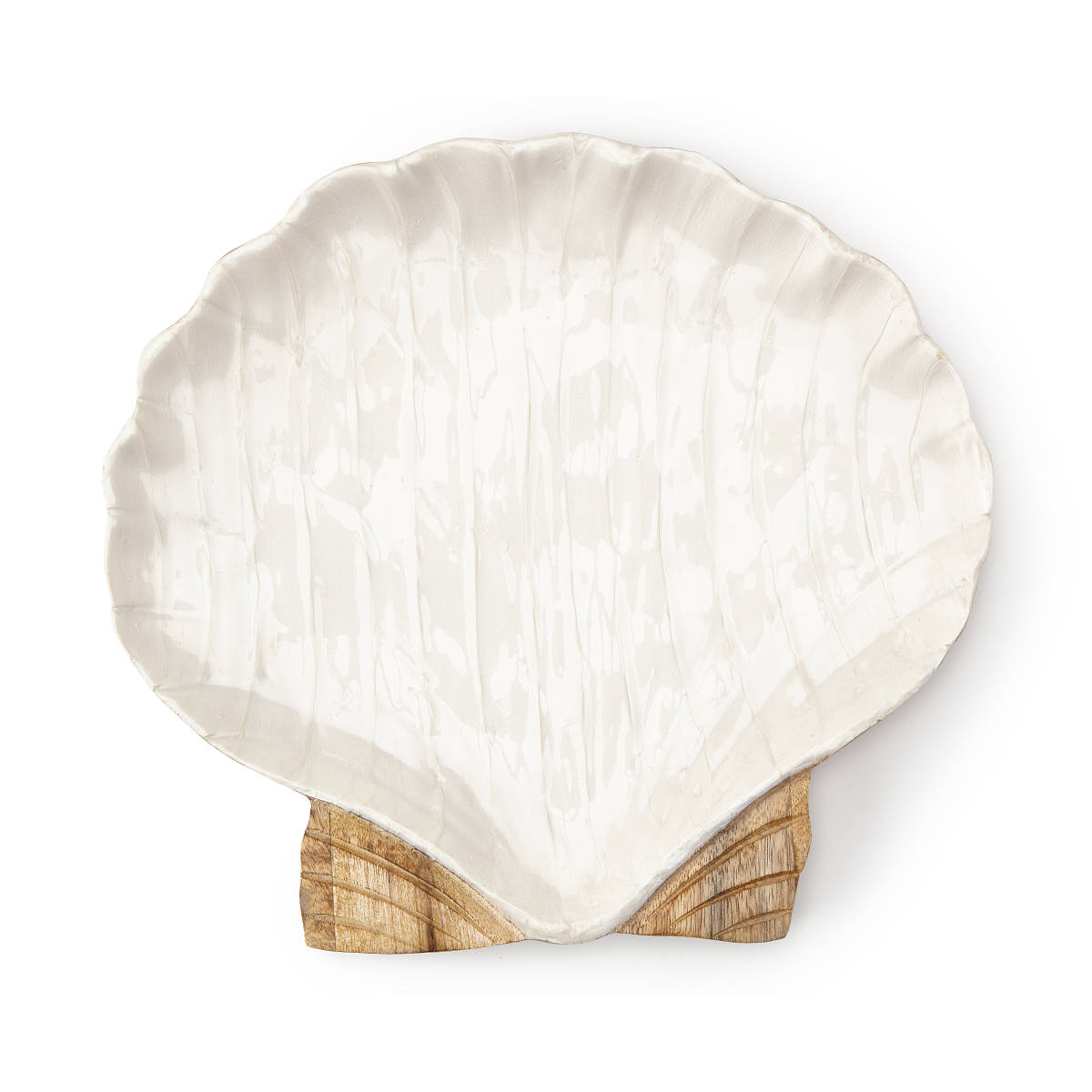 Clam Shell Serving Platter Unique Appetizer Trays Goods