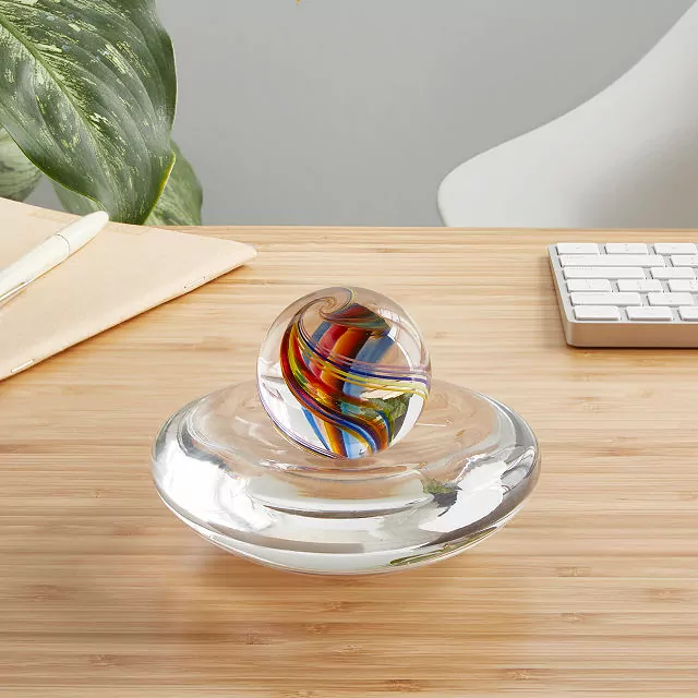 Glass Rainbow Marble Spinner Rainbow Art, Creative Decor Goods