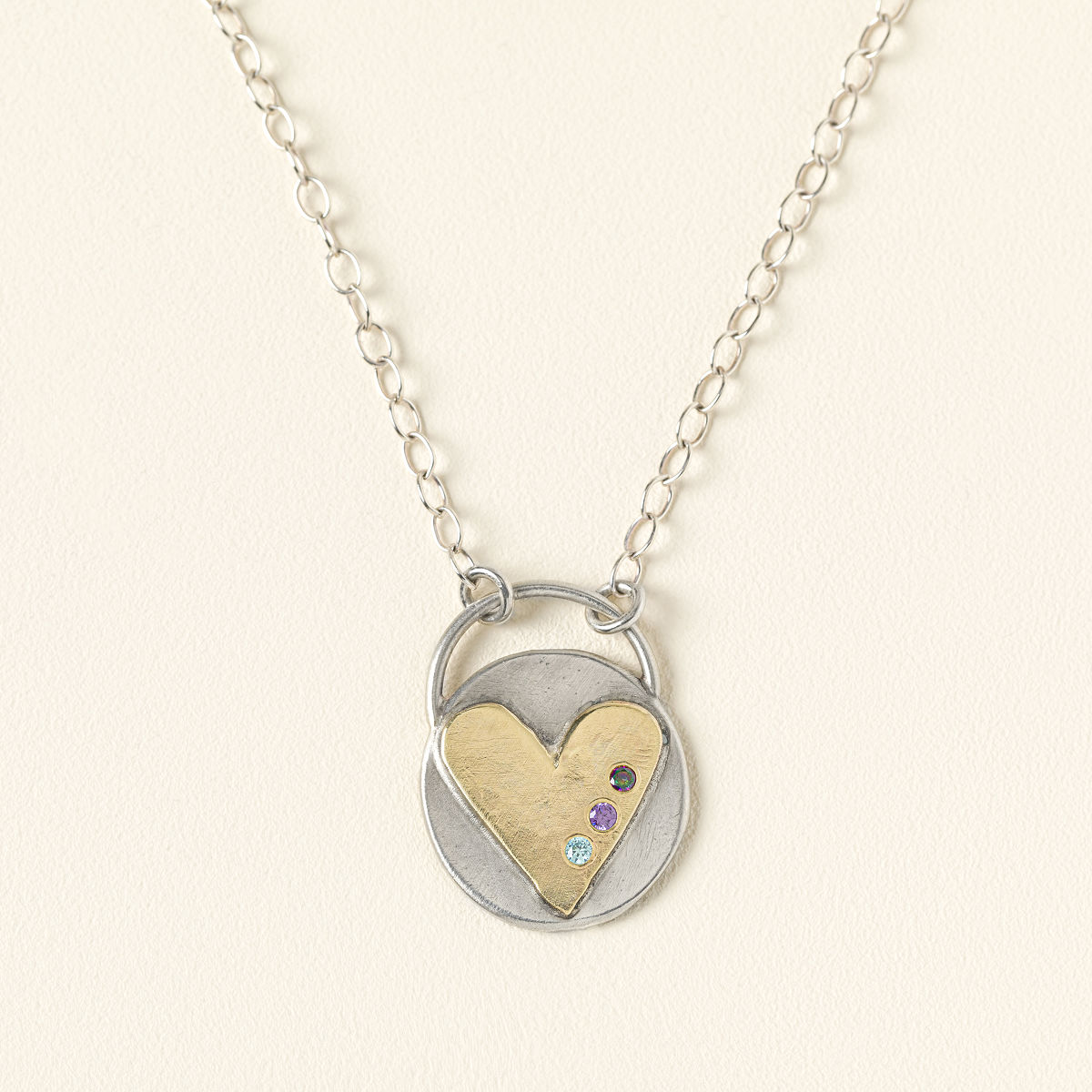 Always In My Heart Birthstone Necklace - 3 Stones
