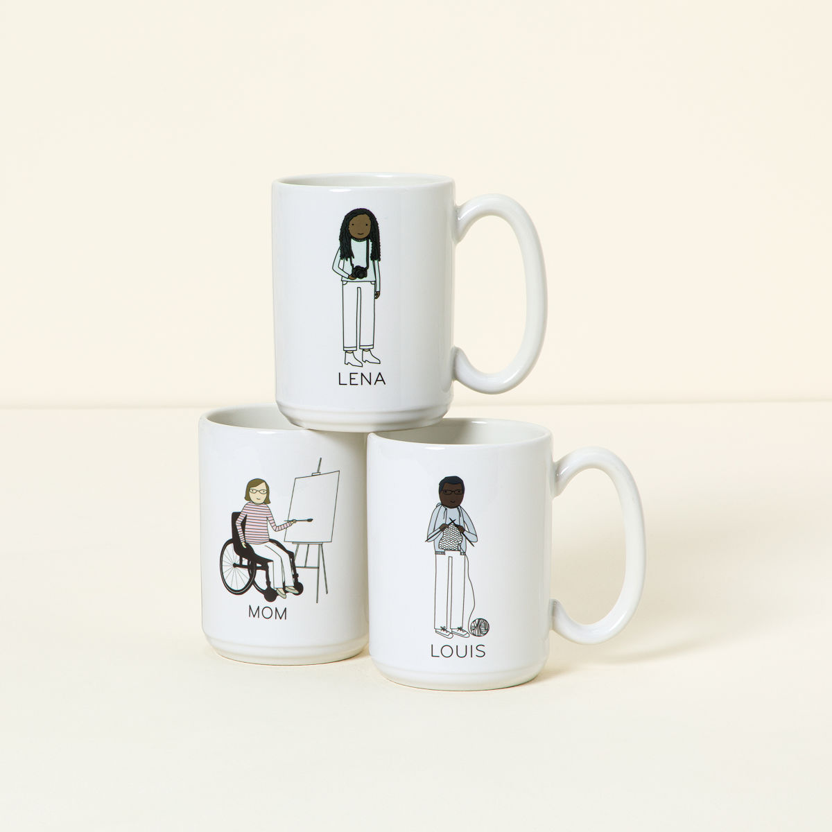 Personalized Hobby Mugs - 3 mugs