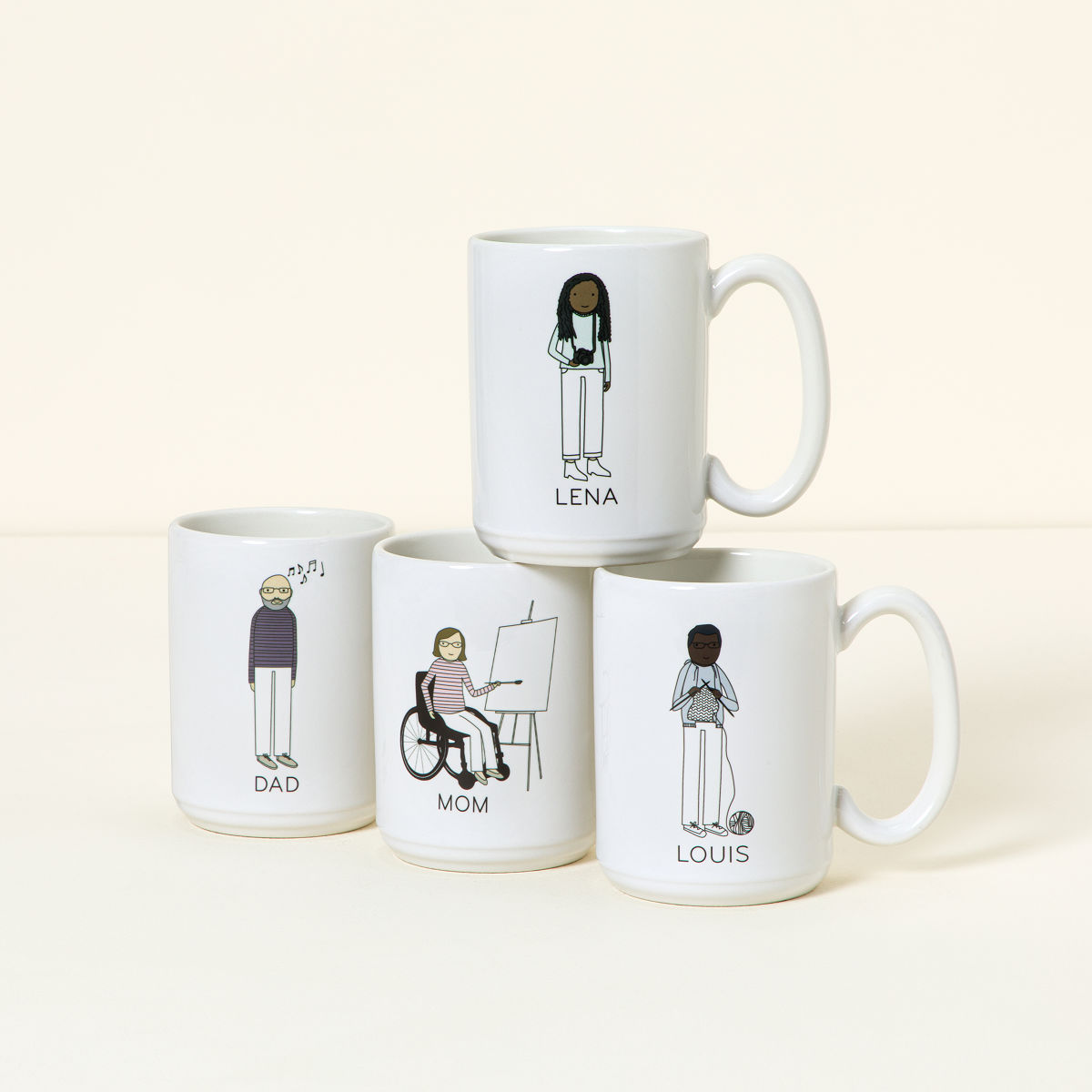 Personalized Hobby Mugs - 4 mugs