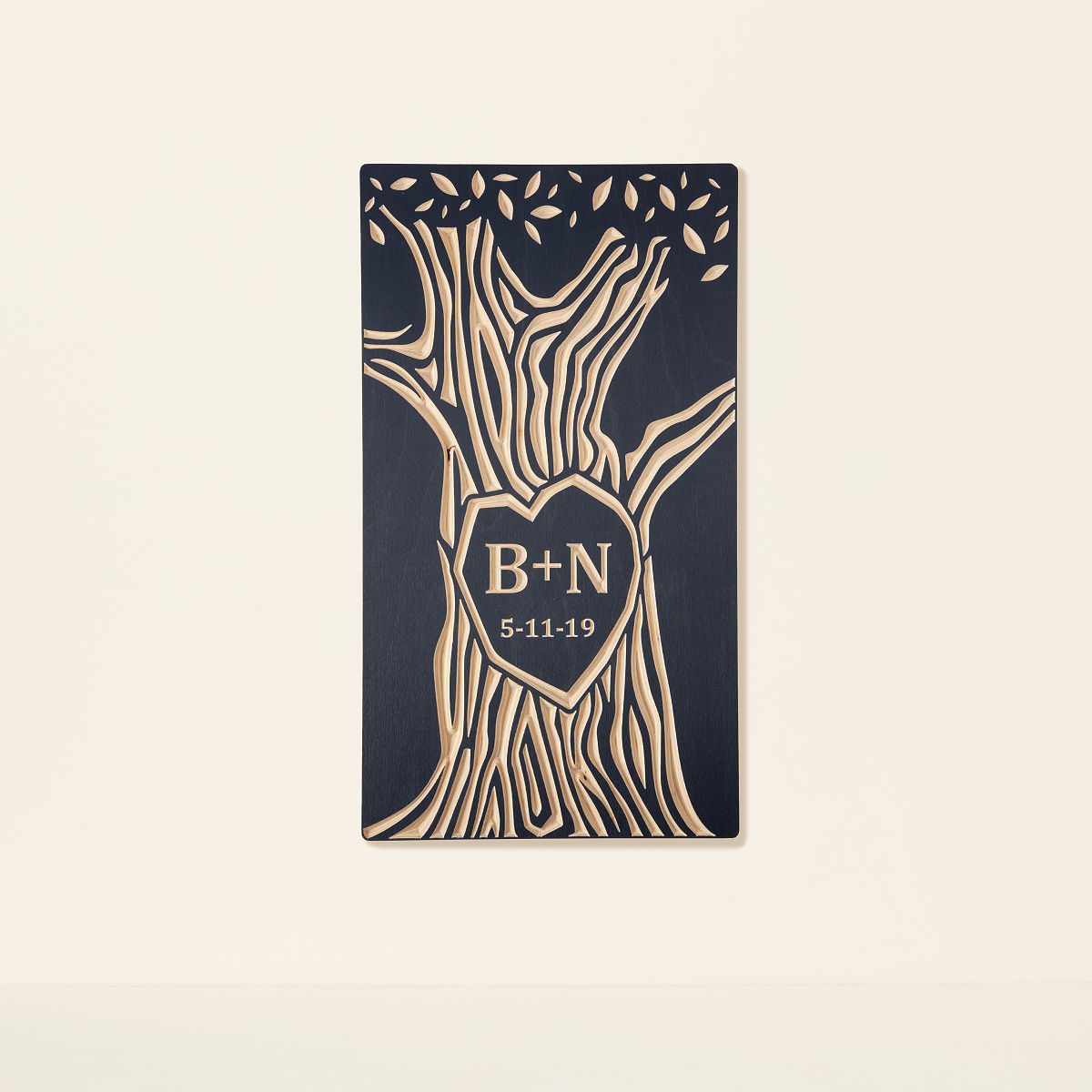 Personalized Tree Wood Carving - Standard - Couple's Tree