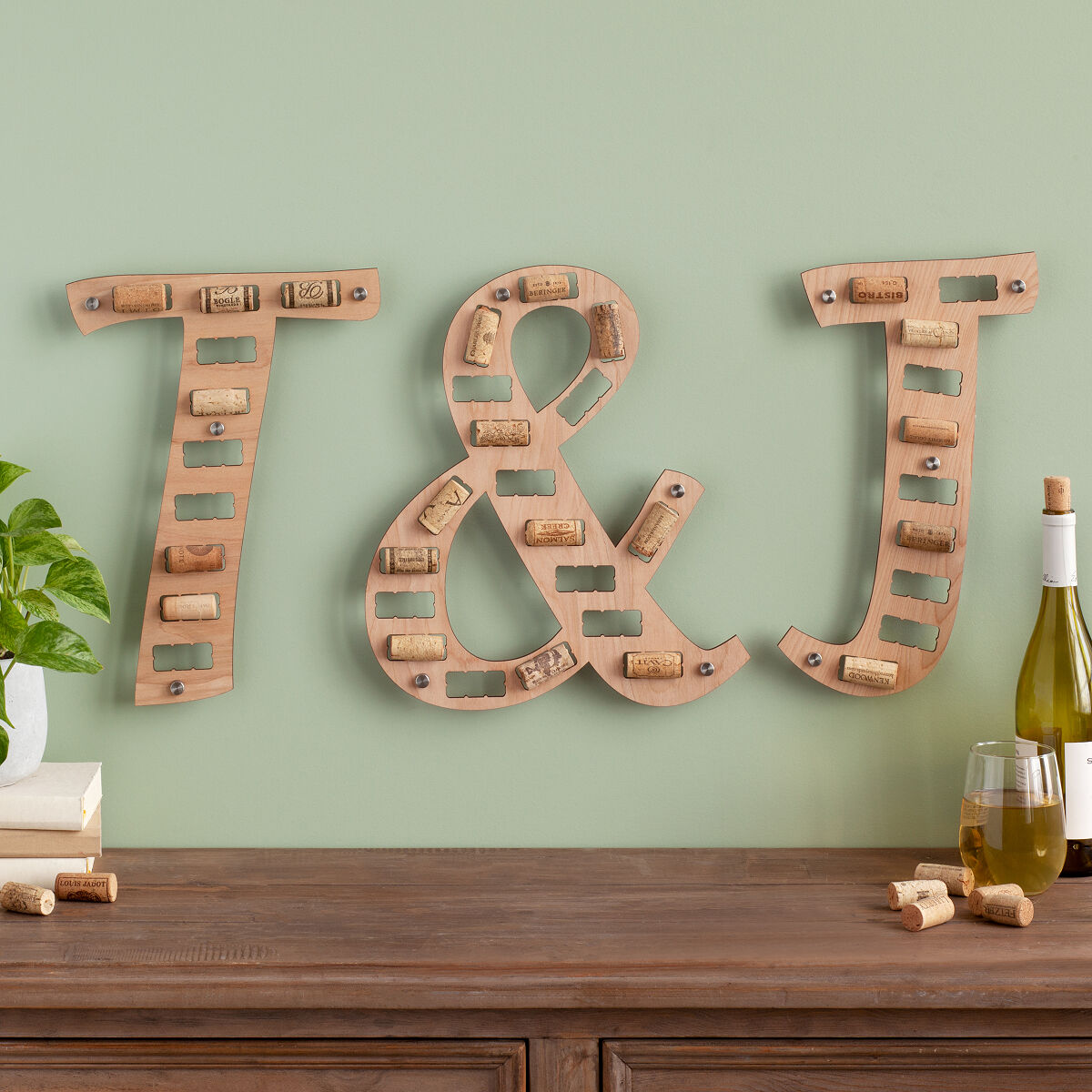 Wine Cork Letters Unique Wall Art Goods