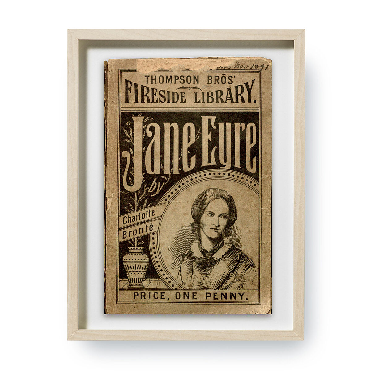 First Edition Book Cover Art Print - Jane Eyre