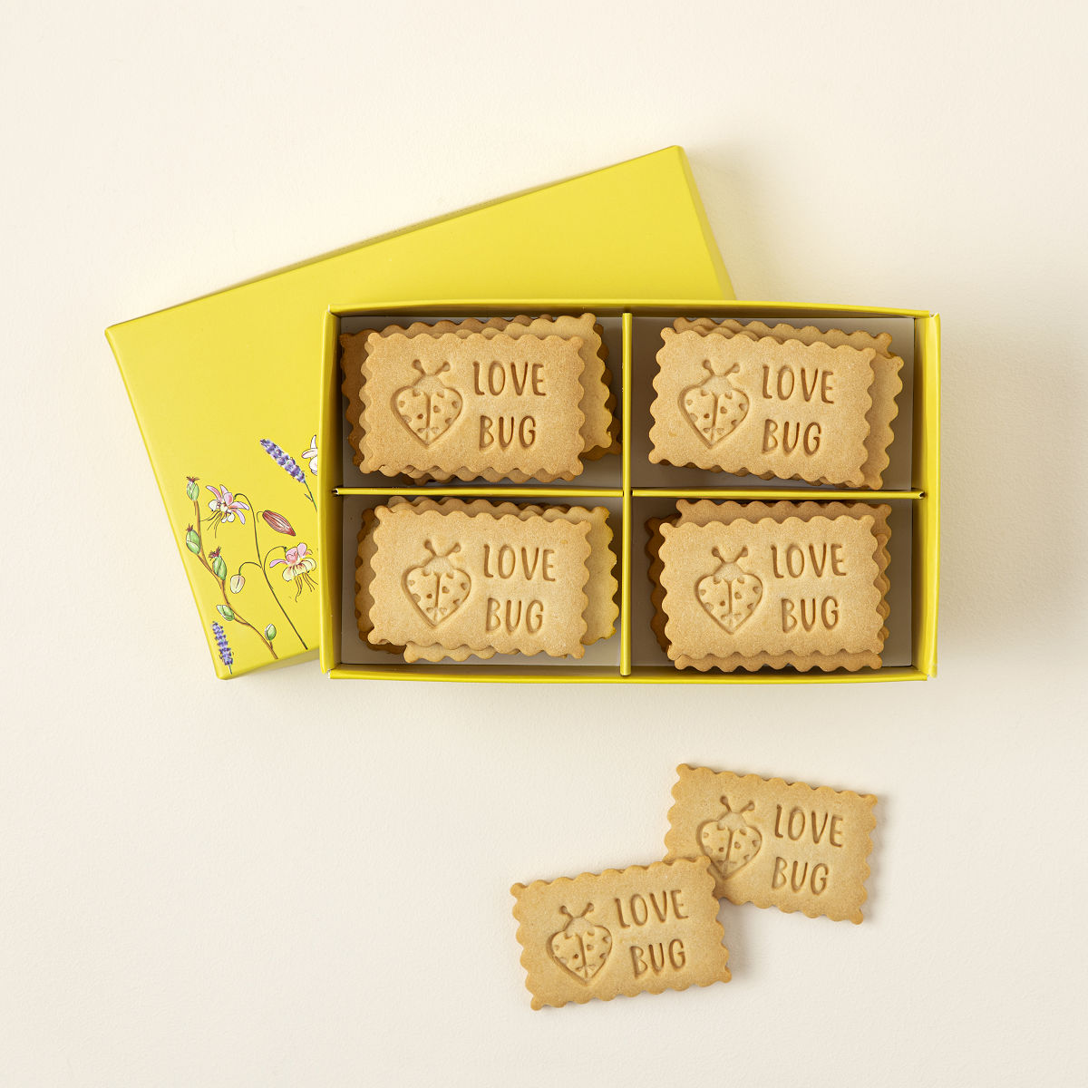 Love Message Shortbread Cookies - Love Bug