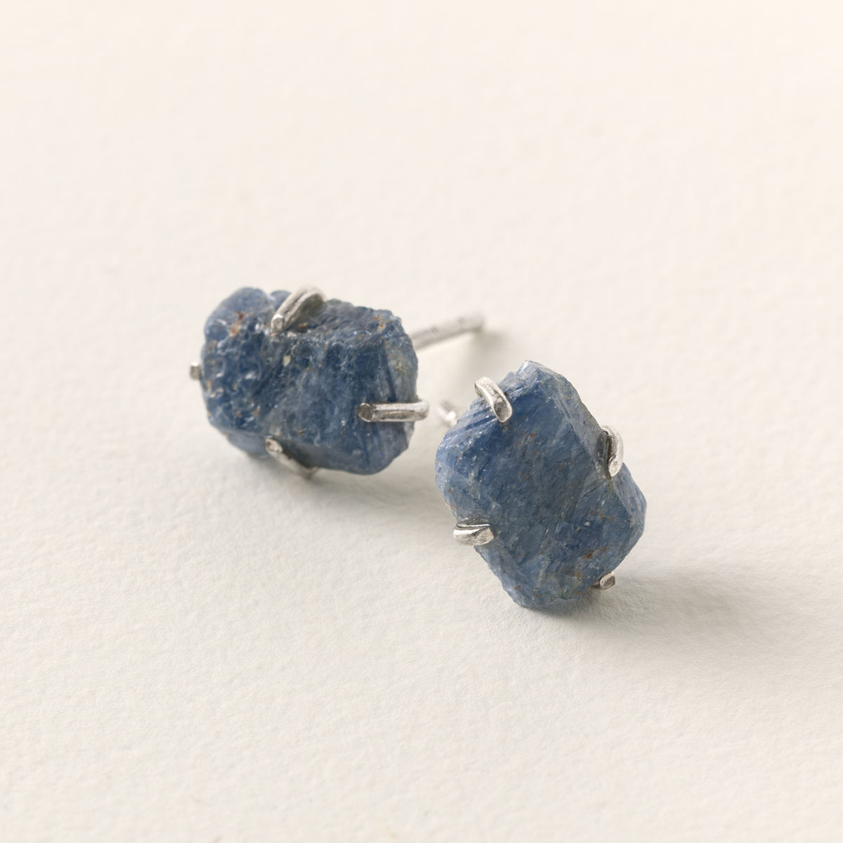 Raw Birthstone Studs - September Sapphire Studs