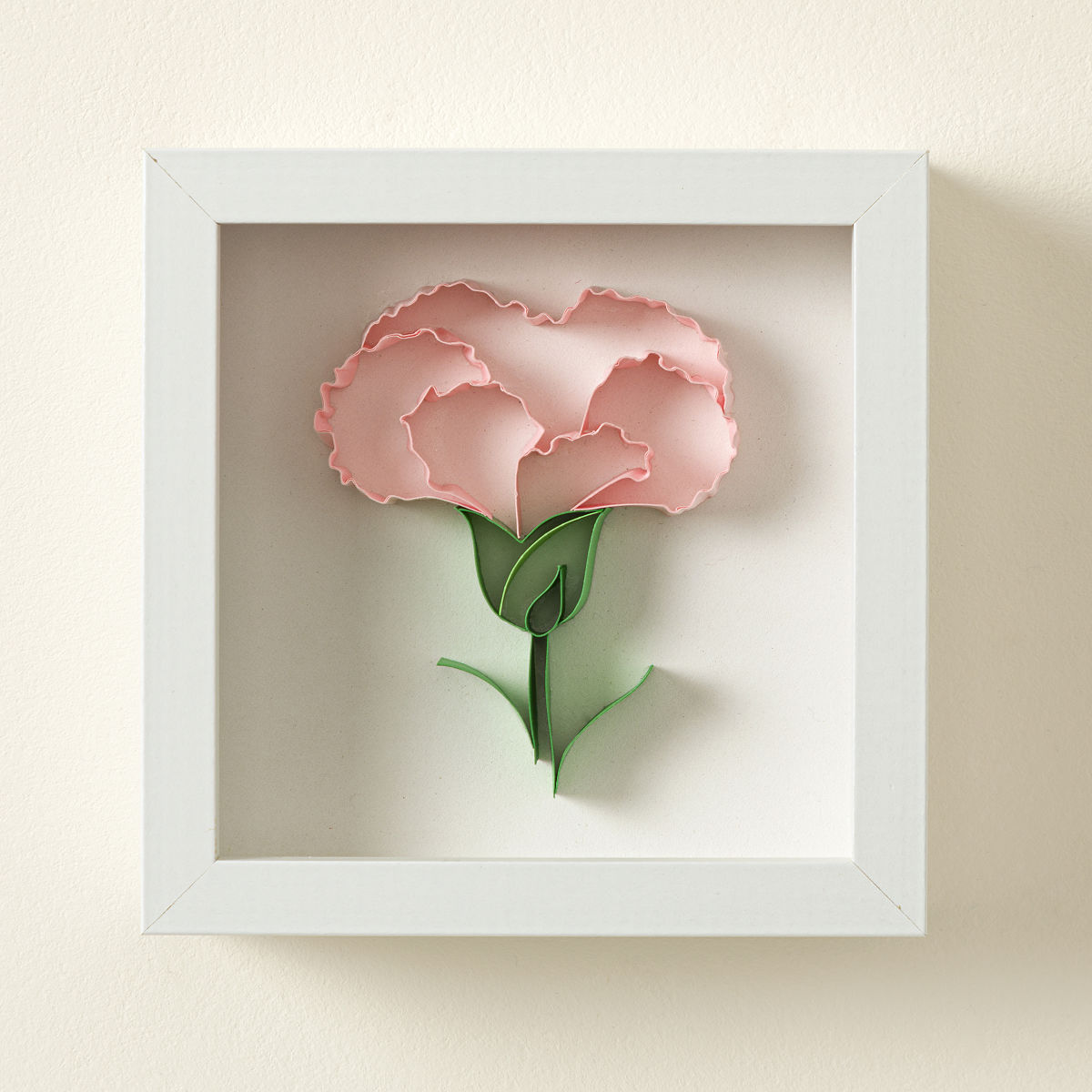 Birth Month Flower 3D Art - January - Carnation