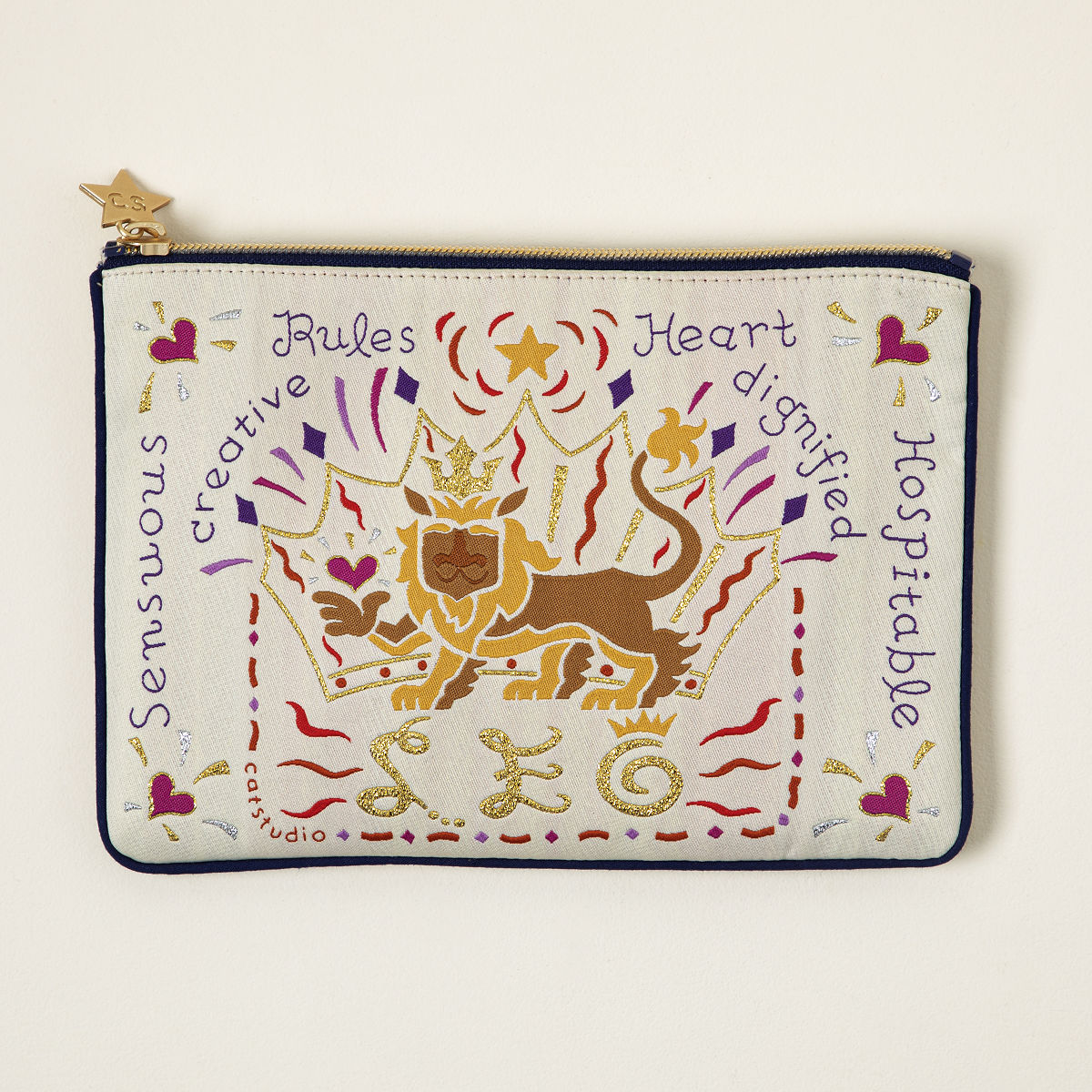 Woven Astrology Zip Pouch - Leo 7/23 - 8/22