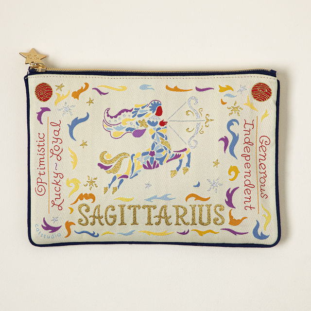 Woven Astrology Zip Pouch Zodiac Bags Goods