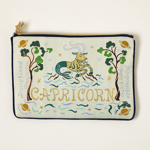 Woven Astrology Zip Pouch Zodiac Bags Goods