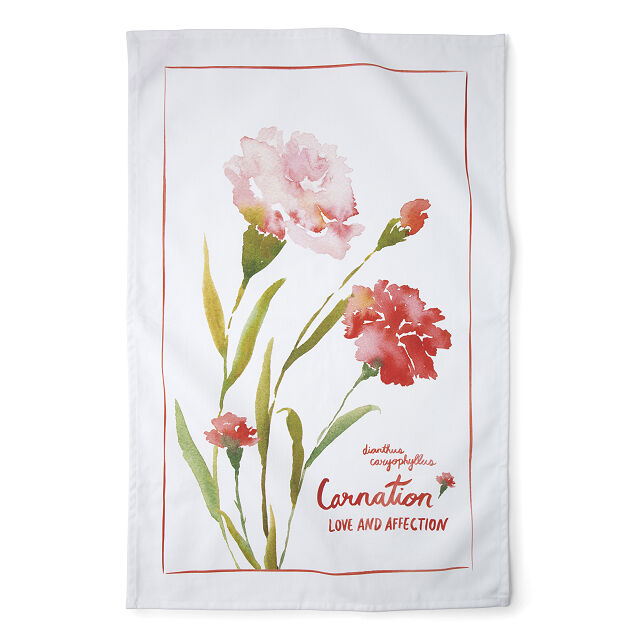 Birth Month Flower Tea Towel