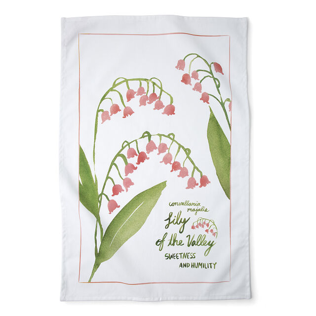 Birth Month Flower Tea Towel