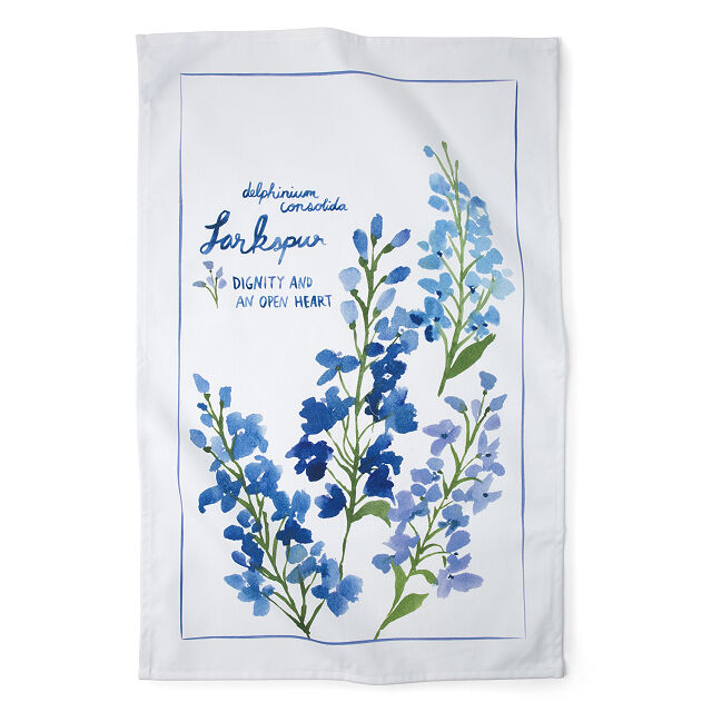 Birth Month Flower Tea Towel