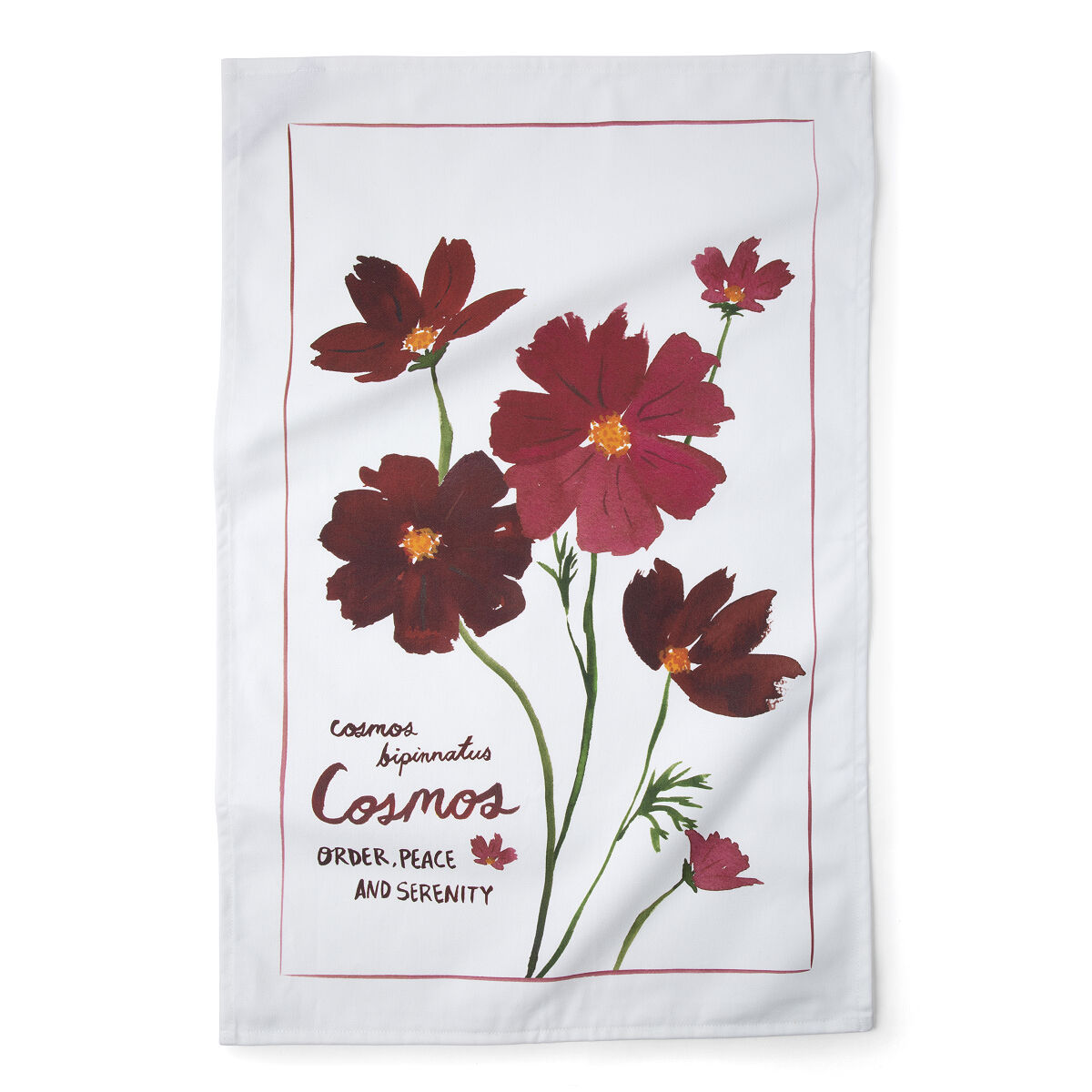 Birth Month Flower Tea Towel - October - Cosmos