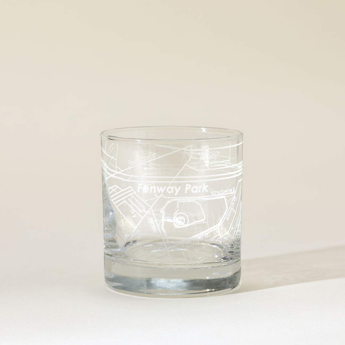 Vintage MLB Ballpark Map Glass - Boston Red Sox