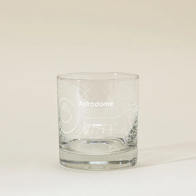 Vintage MLB Ballpark Map Glass