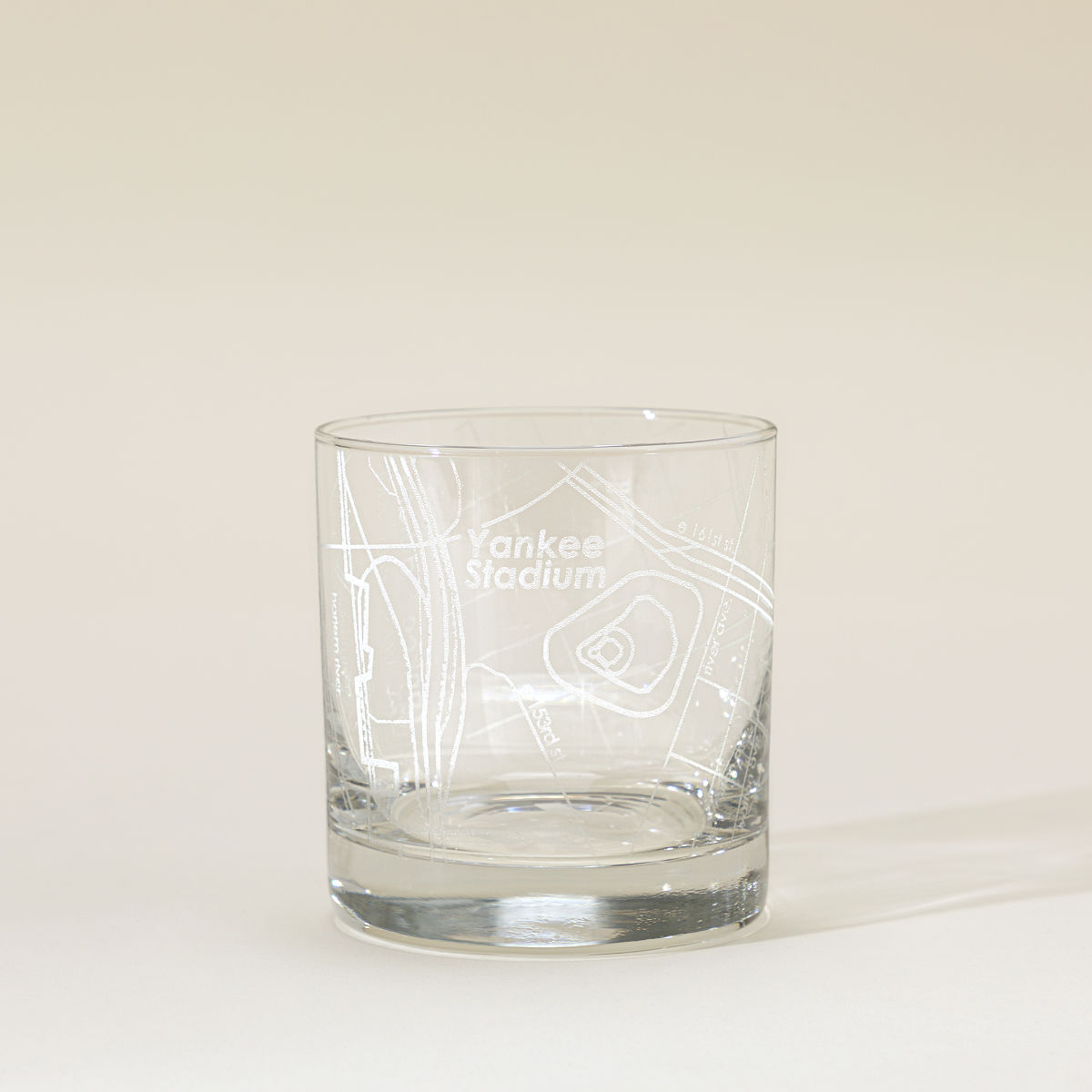 Vintage MLB Ballpark Map Glass - New York Yankees