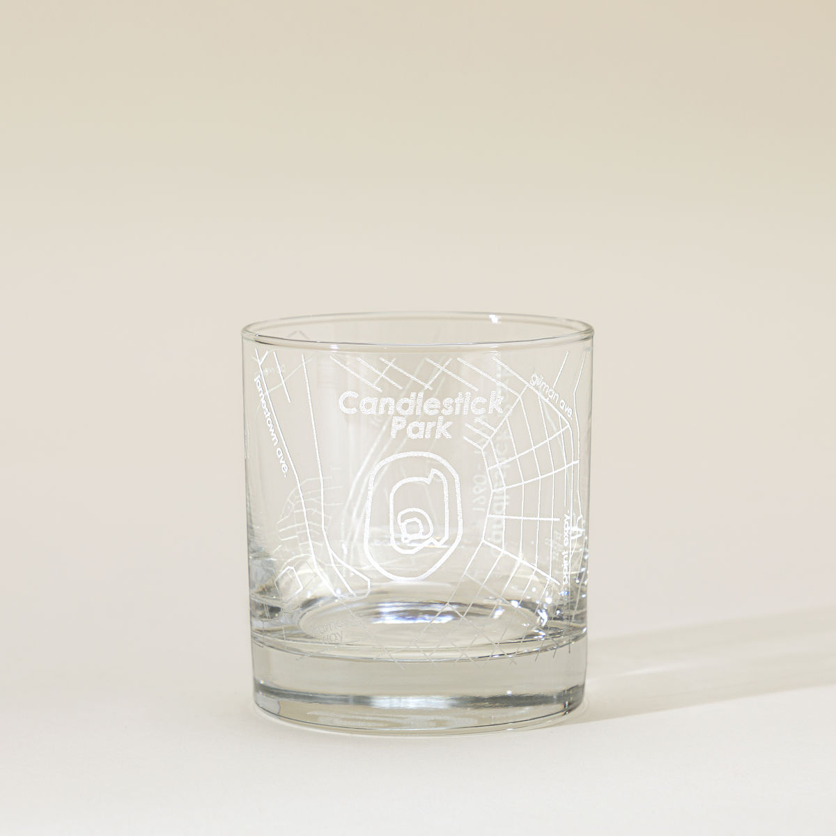 Vintage MLB Ballpark Map Glass - San Francisco Giants