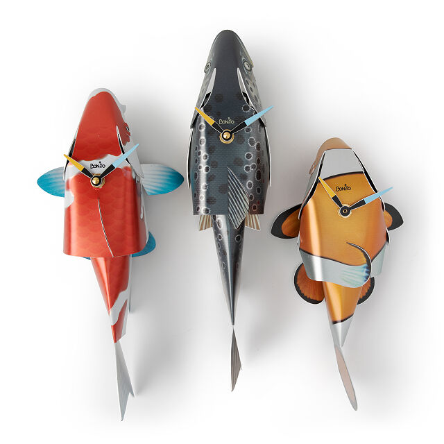 Moving Fish Tail Clocks Home Decor, Fishing Lovers Goods