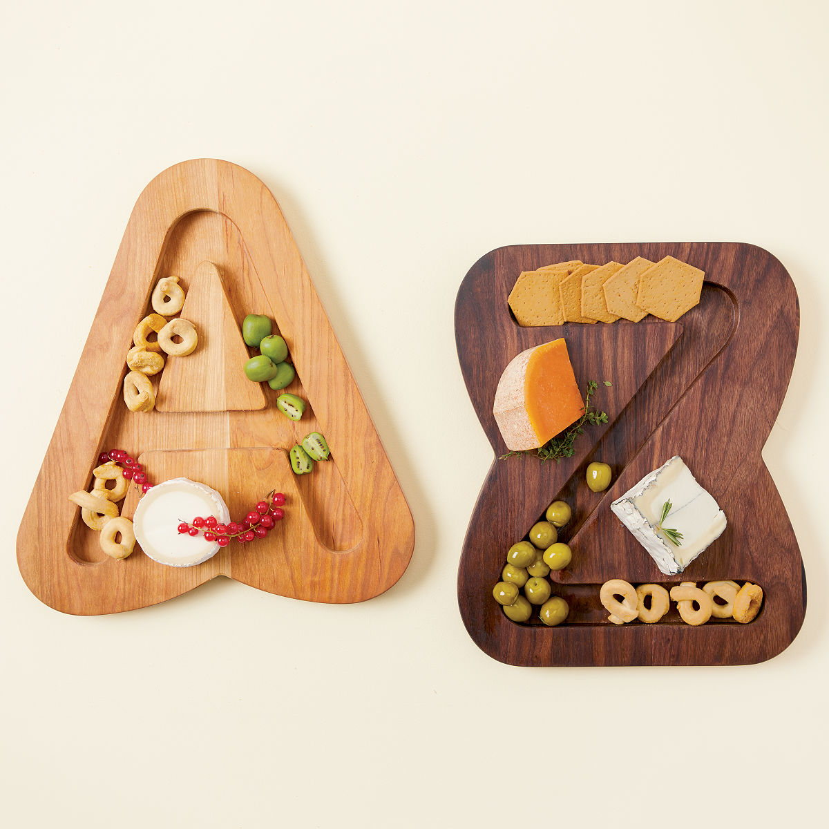 Goods Monogram Cheese & Crackers Serving Board