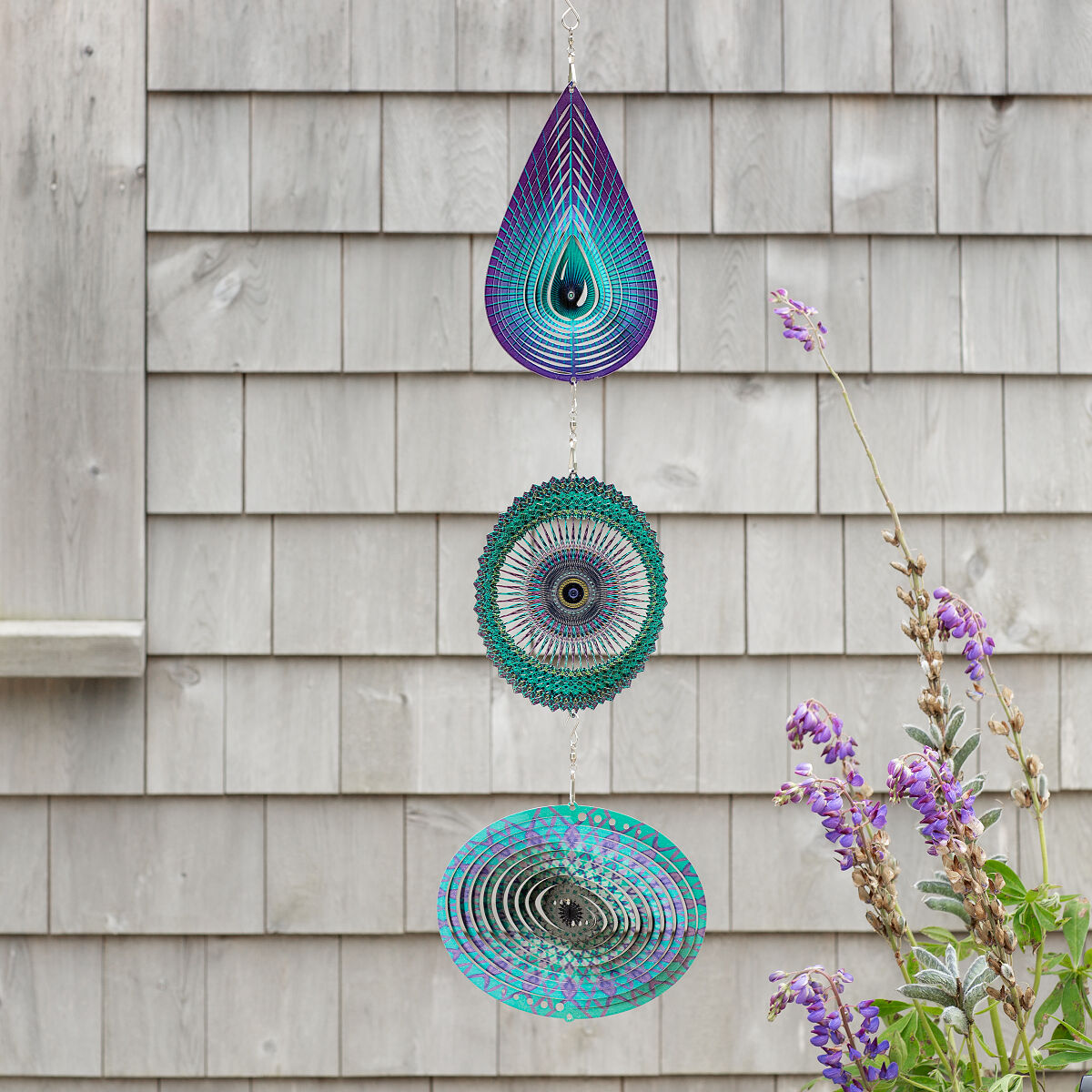 Uncommon Goods | Mandala Trio Wind Spinner | Garden Accessories